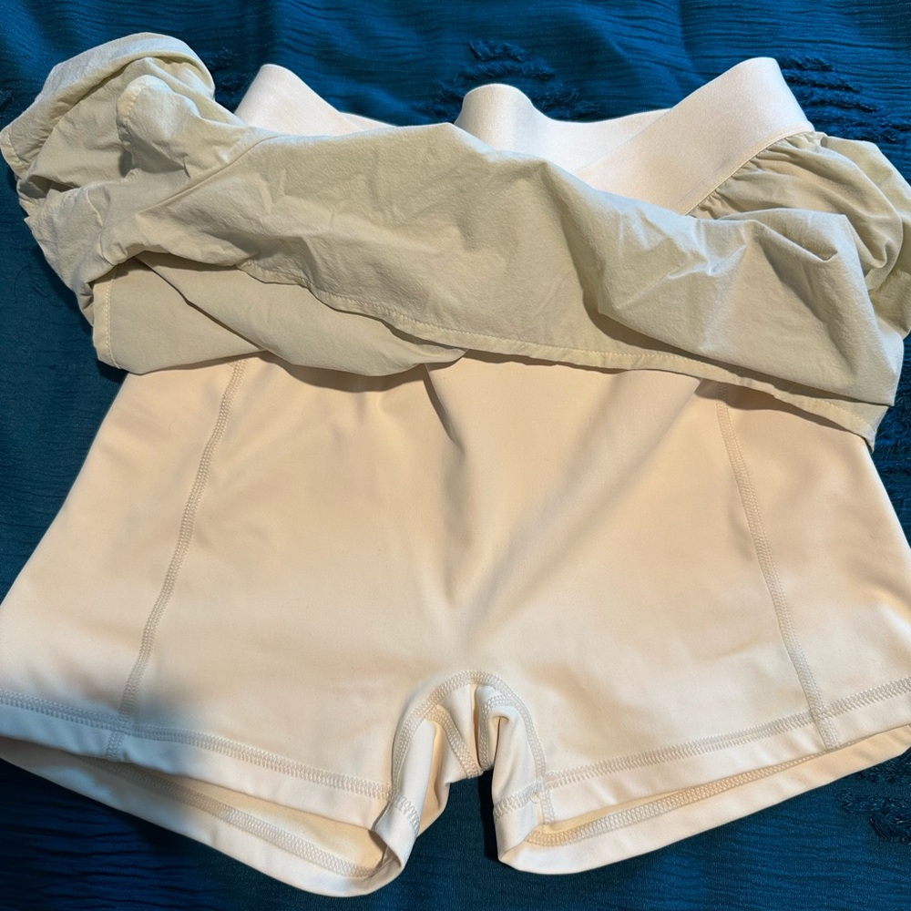 POPFLEX Light Yellow Athletic Shorts size small - Picture 10 of 12